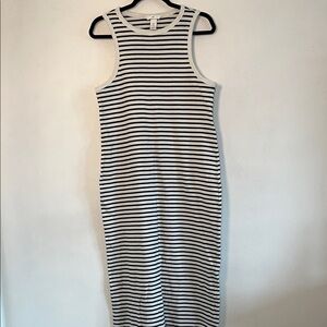 H&M Black and White Striped Maxi Dress